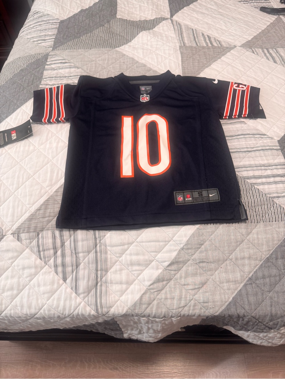 NFL Bears Jersey with Navy, White & Orange Number 10 (Trubisky)